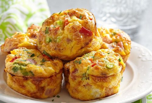 Salamlı Kahvaltılık Muffin